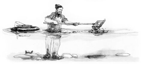 Gathering Edible Shellfish Image